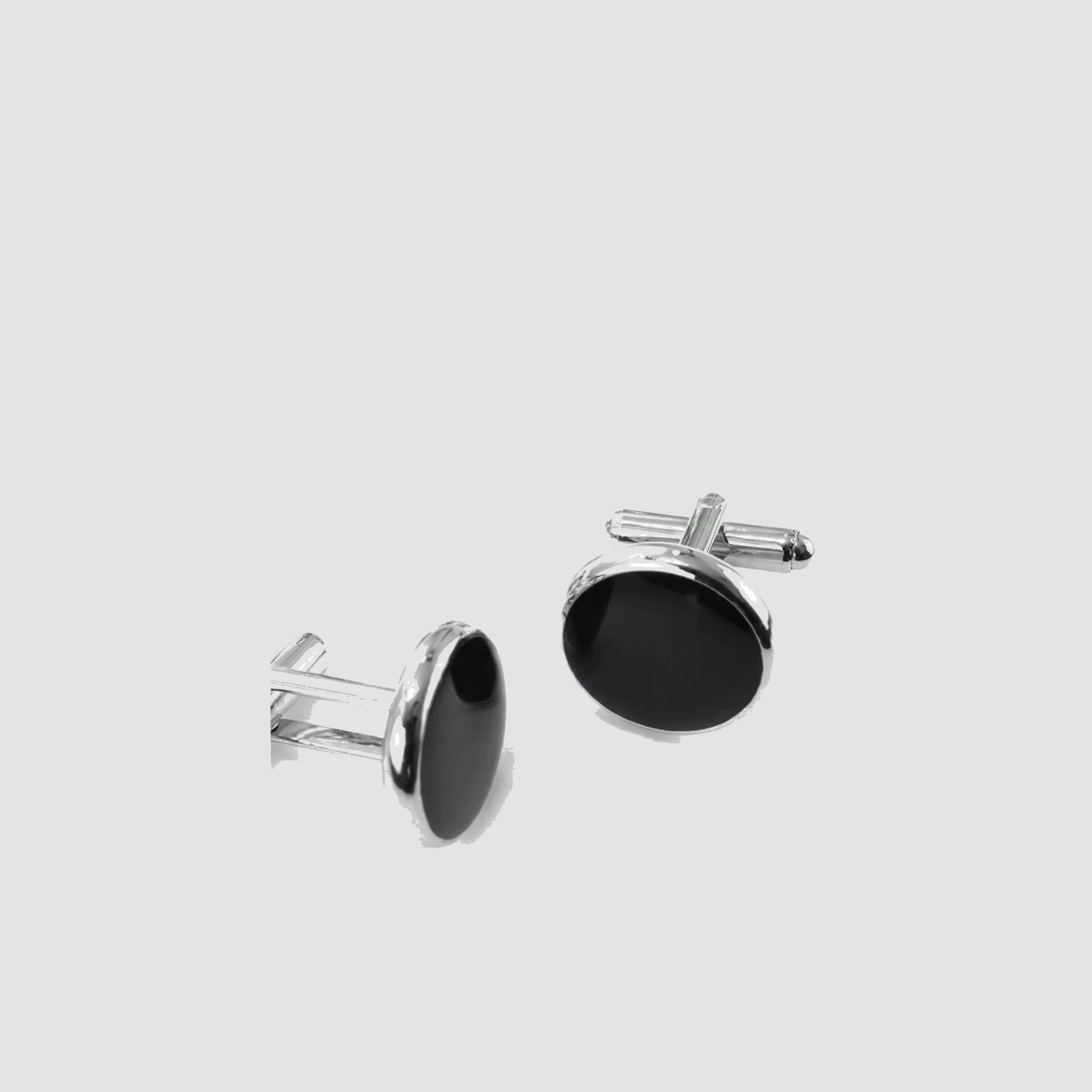 Cufflinks — Silver & Black