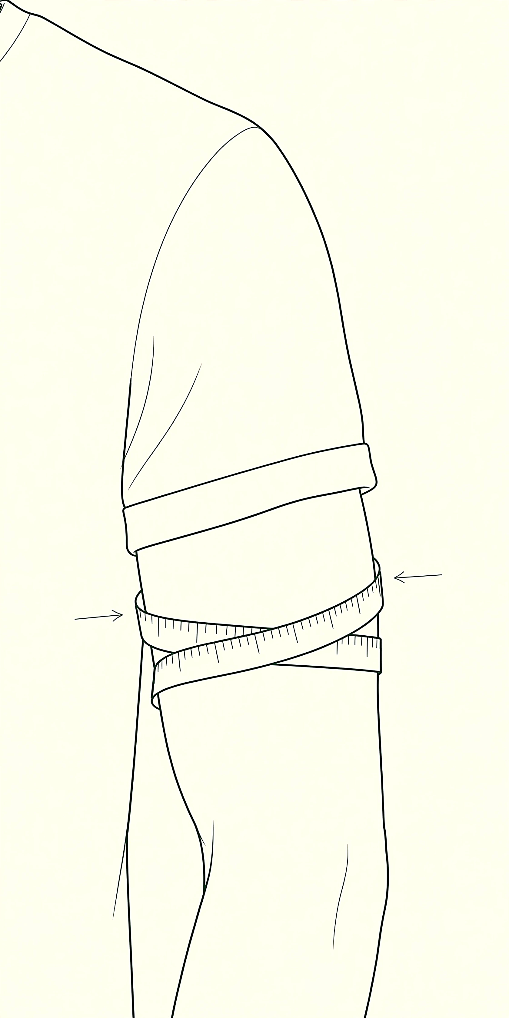 Bicep measurement illustration