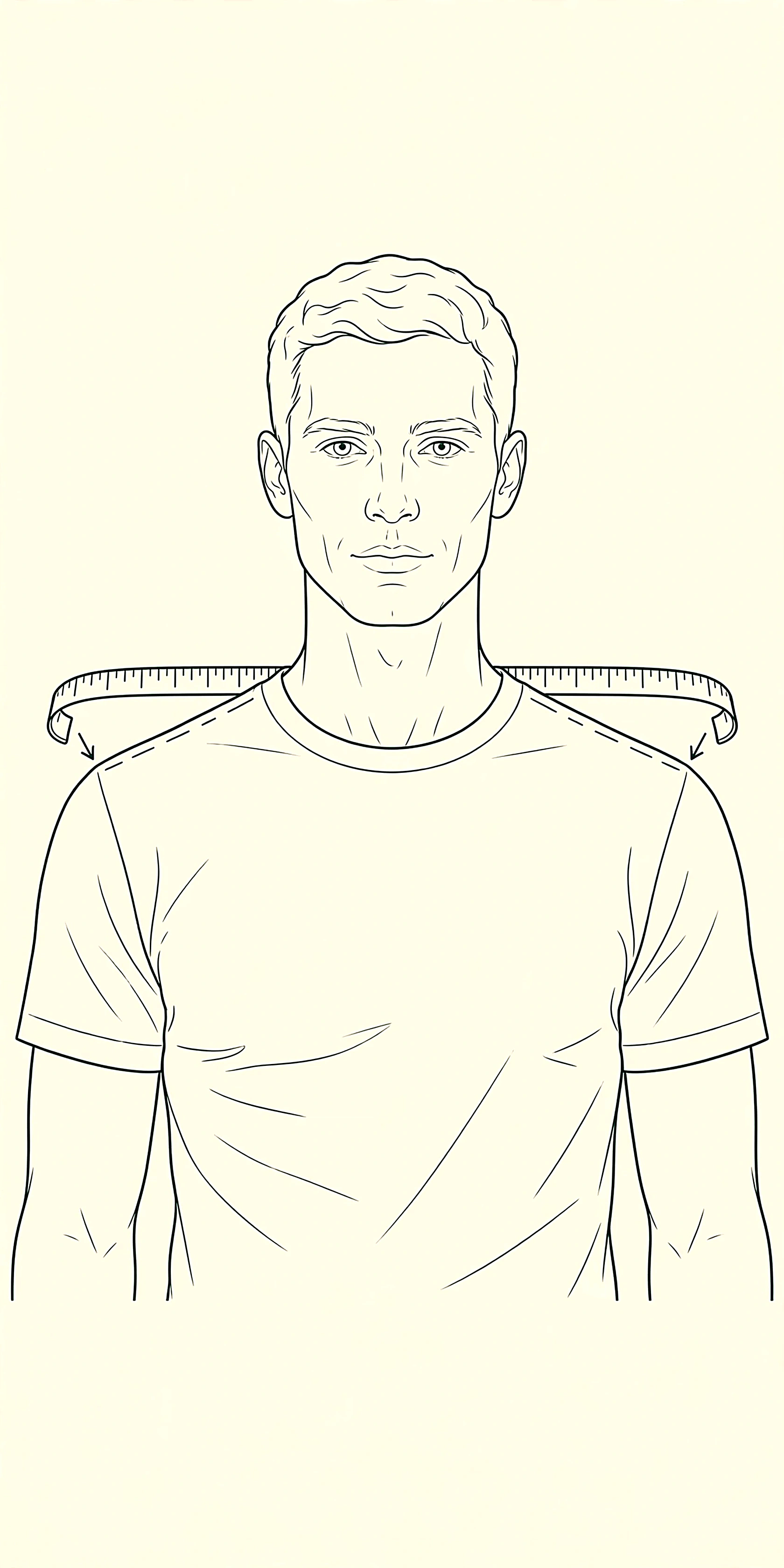 Shoulder width measurement illustration